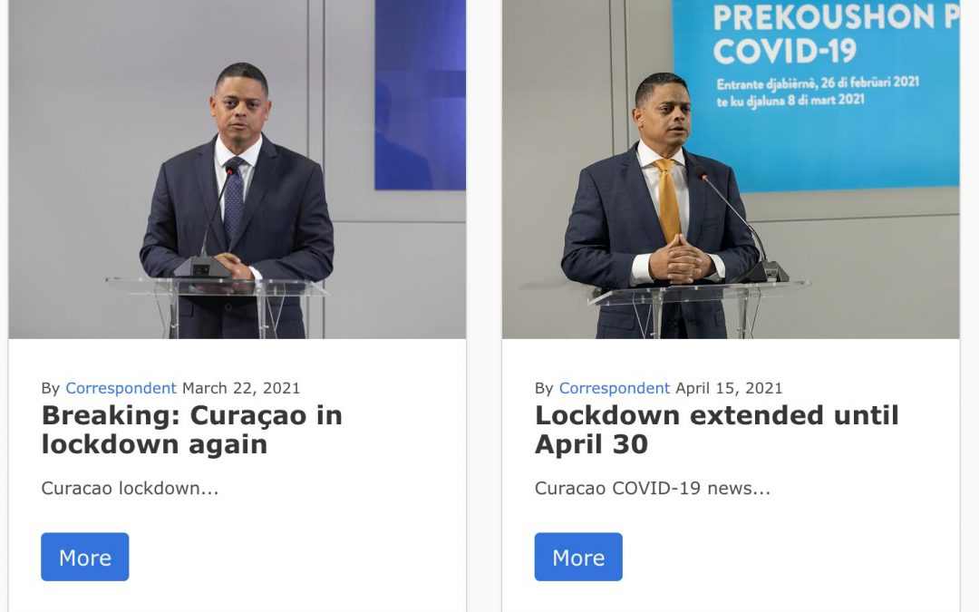 Curaçao Lockdown Headlines